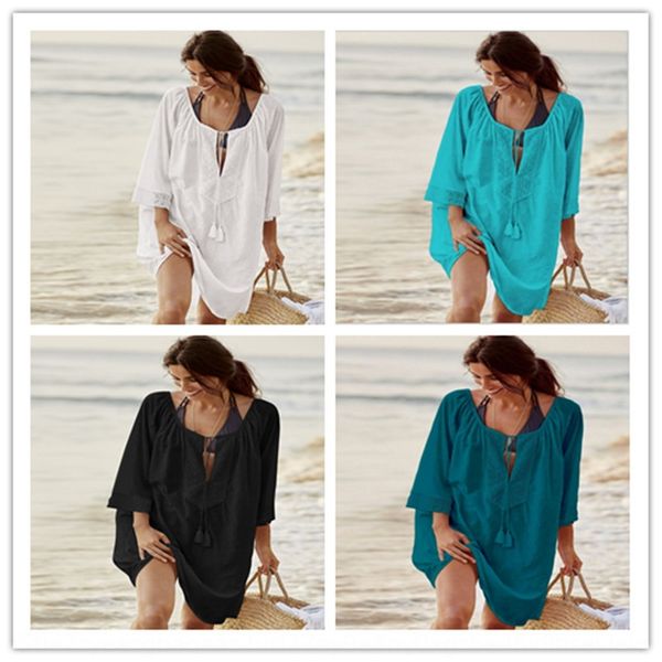 women's cotton arrow lace beach skirt bikini shirt beach dress bikini blouse holiday sunscreen shirt female, White;black
women's cotton arrow lace beach skirt bikini shirt beach dress bikini blouse holiday sunscreen shirt female, White;black