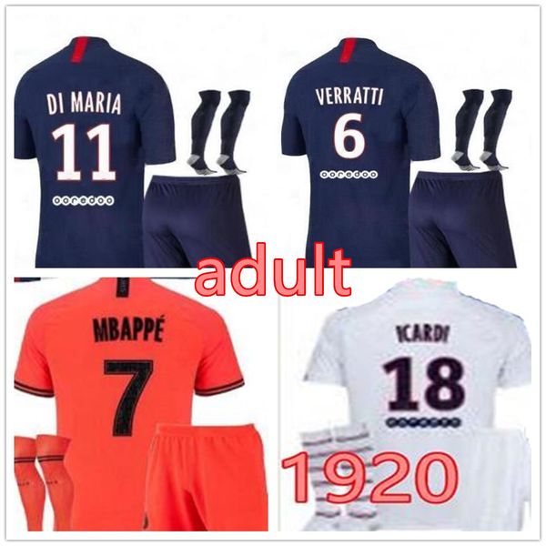 1920 paris football set mbappe cavani jersey 2019 20 football kit men's suit, Black
1920 paris football set mbappe cavani jersey 2019 20 football kit men's suit, Black