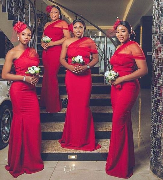 african bridesmaid dresses mermaid prom dresses one shoulder plus size evening guest dress sweep train maid of honor gowns b50, White;pink
african bridesmaid dresses mermaid prom dresses one shoulder plus size evening guest dress sweep train maid of honor gowns b50, White;pink