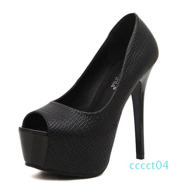 new 2016 thin heel peep toe platform pumps red bottom high heel shoes office lady profession work, Black
new 2016 thin heel peep toe platform pumps red bottom high heel shoes office lady profession work, Black