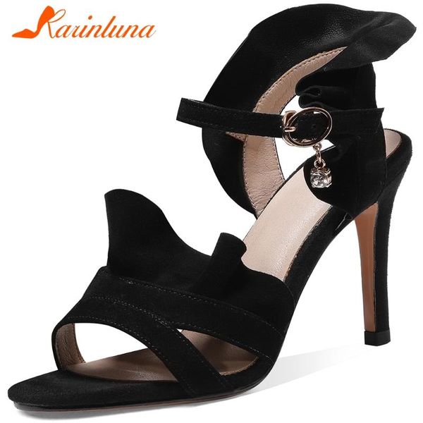 karin new ladies summer high thin heels sandals elegant shallow date sandals women party ruffles shoes woman, Black
karin new ladies summer high thin heels sandals elegant shallow date sandals women party ruffles shoes woman, Black