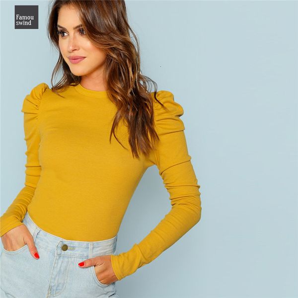горчица элегантная футболка минималистский puff рукавом rib knit твердая тонкий fit tee офис леди пуловеры женщины лучшие, White
горчица элегантная футболка минималистский puff рукавом rib knit твердая тонкий fit tee офис леди пуловеры женщины лучшие, White