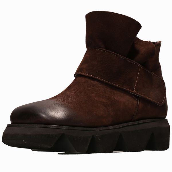vallu 2019 autumn and winter new matte thick bottom wedge leather boots women flat casual round head leather boots, Black
vallu 2019 autumn and winter new matte thick bottom wedge leather boots women flat casual round head leather boots, Black