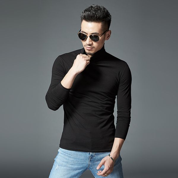 men autumn long sleeve turtleneck slim fit bottoming t-shirt male solid color tees shirts 7 colors, White;black
men autumn long sleeve turtleneck slim fit bottoming t-shirt male solid color tees shirts 7 colors, White;black