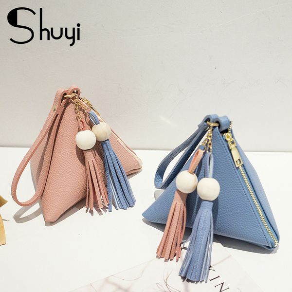 triangle tassel mini women's bag female clutch purse hand bag wristlets strap small totes pu shoulder casual phone package
triangle tassel mini women's bag female clutch purse hand bag wristlets strap small totes pu shoulder casual phone package