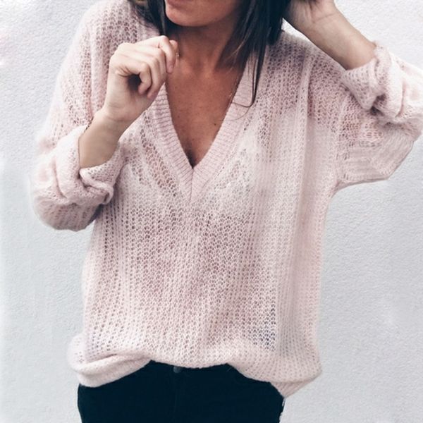 2019 autumn winter basic deep v neck sweater women knitted pullovers oversized solid jumpers plus size 5xl sweaters, White;black
2019 autumn winter basic deep v neck sweater women knitted pullovers oversized solid jumpers plus size 5xl sweaters, White;black
