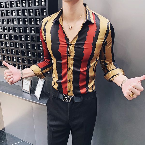british style men shirt dress fashion men clothes 2019 long sleeve shirt slim fit all match casual striped shirts tuxedo 3xl, White;black
british style men shirt dress fashion men clothes 2019 long sleeve shirt slim fit all match casual striped shirts tuxedo 3xl, White;black