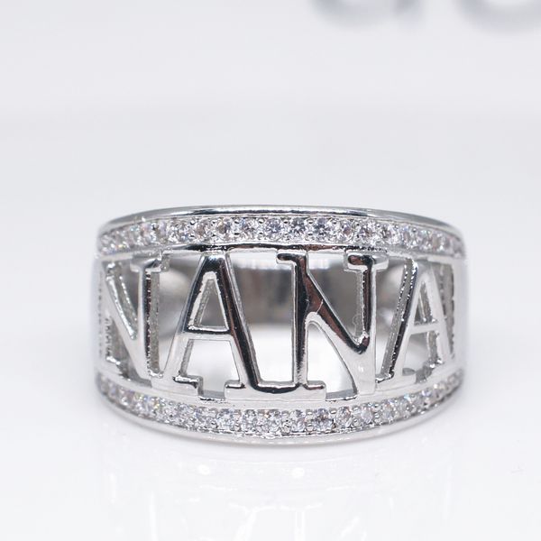 gift nana grandmother grandma ring plating white gold: war in paradise set diamond ring finger, Silver
gift nana grandmother grandma ring plating white gold: war in paradise set diamond ring finger, Silver