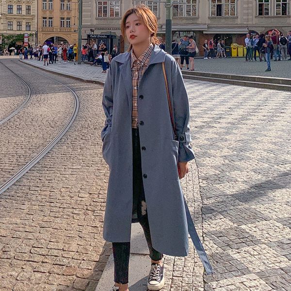 windbreaker woman 2019 autumn popular little chap temperament overknee loose long fund loose trench coat for women woman autumn, Tan;black
windbreaker woman 2019 autumn popular little chap temperament overknee loose long fund loose trench coat for women woman autumn, Tan;black