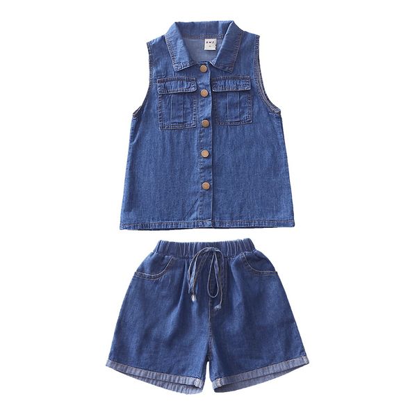 2020 children's clothes girls sets solid sleeveless thin girl denim jeans sets for girls kid suit shorts jeans 2 pieces outfits, White
2020 children's clothes girls sets solid sleeveless thin girl denim jeans sets for girls kid suit shorts jeans 2 pieces outfits, White