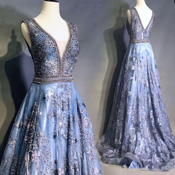 2020 new arrival luxury red vintage long blue prom dress deep v-neck beaded lace formal party wear a-line sleeveless evening dress, Black
2020 new arrival luxury red vintage long blue prom dress deep v-neck beaded lace formal party wear a-line sleeveless evening dress, Black