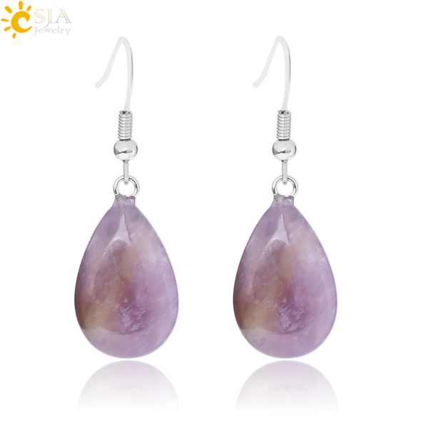 csja hook glaze tear water drop opal crystal lazuli beads dangle natural pendant stone earring handmade women jewelry e106, Silver
csja hook glaze tear water drop opal crystal lazuli beads dangle natural pendant stone earring handmade women jewelry e106, Silver