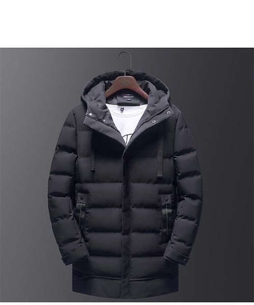 fashion solid mens long parkas designer thick winter mens coats zipper and button fly homme cotton padded jacket, Black
fashion solid mens long parkas designer thick winter mens coats zipper and button fly homme cotton padded jacket, Black