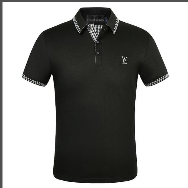 mens luxury designer short sleeved lapel neck shirt summer breathable button pullover t-shirt mens tees size -3xl, White;black
mens luxury designer short sleeved lapel neck shirt summer breathable button pullover t-shirt mens tees size -3xl, White;black