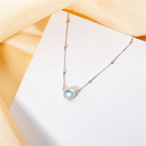 new round moonstone necklaces & pendants for women fashion 925 sterling silver jewelry clavicular chain
new round moonstone necklaces & pendants for women fashion 925 sterling silver jewelry clavicular chain