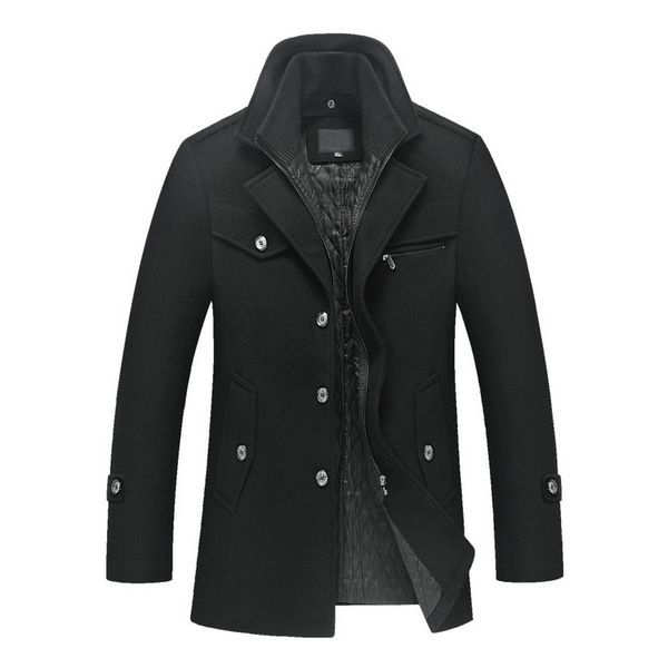 new men's winter padded wool jackets coats removable quilted lining button wool blends coat thick padded jacket coat men, Black
new men's winter padded wool jackets coats removable quilted lining button wool blends coat thick padded jacket coat men, Black