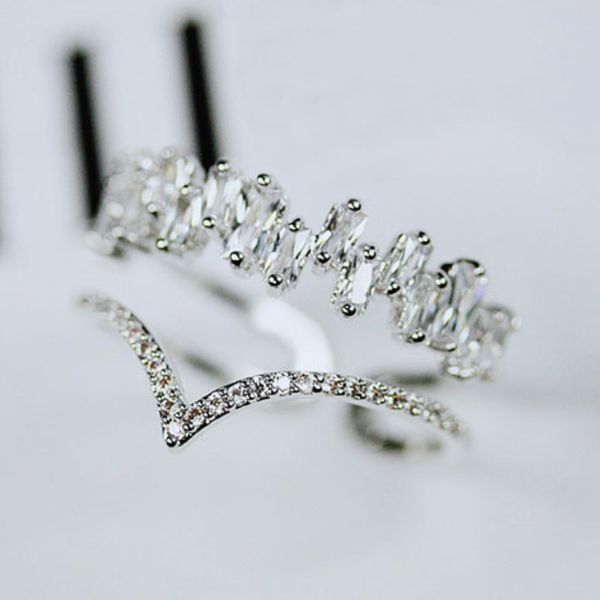 new fashion double v shape engagement wedding rings for women party club trendy adjustable personalized rings jewelry gifts, Slivery;golden
new fashion double v shape engagement wedding rings for women party club trendy adjustable personalized rings jewelry gifts, Slivery;golden