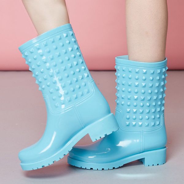 Autumn Girl Rain Boots British Fashion Platform Silp On Adult Waterproof Colorful Boots Woman Shoes Mid Calf Non-slip
Autumn Girl Rain Boots British Fashion Platform Silp On Adult Waterproof Colorful Boots Woman Shoes Mid Calf Non-slip