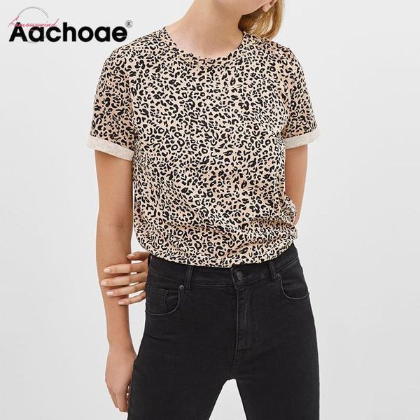 women tshirt summer casual o neck leopard print t shirt short sleeve tunic streetwear camisetas verano mujer 2020, White 
women tshirt summer casual o neck leopard print t shirt short sleeve tunic streetwear camisetas verano mujer 2020, White