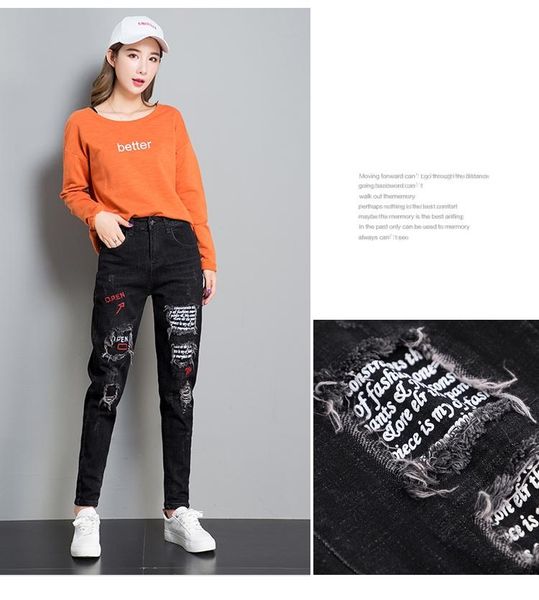 black the new easing bf han edition haroun pants pants show thin hole in society, Blue
black the new easing bf han edition haroun pants pants show thin hole in society, Blue