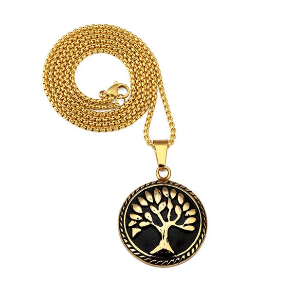 new fashion mens charm necklace round tree of life pendant 18k gold plate stainless steel 60cm long chain design hip hop jewelry men, Silver
new fashion mens charm necklace round tree of life pendant 18k gold plate stainless steel 60cm long chain design hip hop jewelry men, Silver