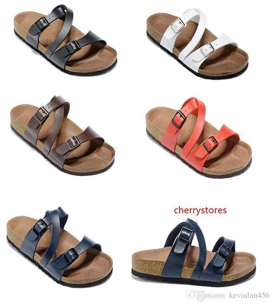 new cow leather slippers white red mens flat sandals women shoes two buckle fashion design arizona summer beach with orignal box
new cow leather slippers white red mens flat sandals women shoes two buckle fashion design arizona summer beach with orignal box