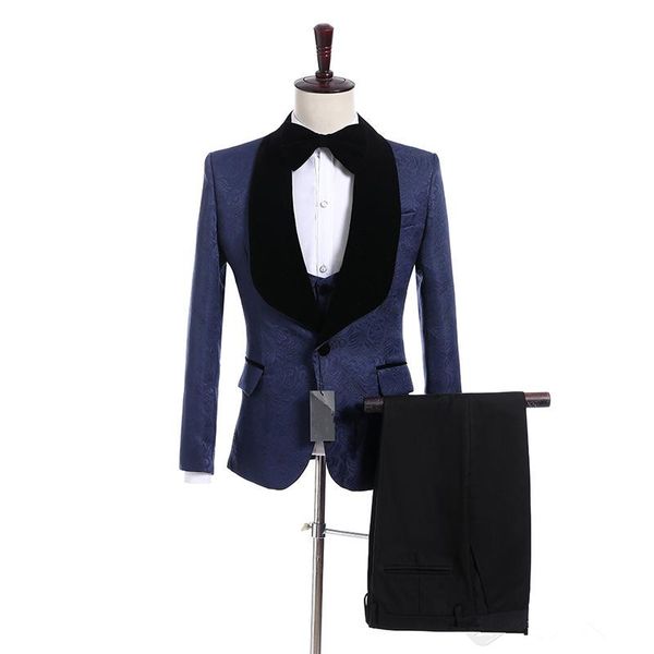 navy blue paisley groom tuxedos one button side vent groomsmen blazer мужчины бизнес пром костюм (куртка + брюки + жилет, Black;gray
navy blue paisley groom tuxedos one button side vent groomsmen blazer мужчины бизнес пром костюм (куртка + брюки + жилет, Black;gray