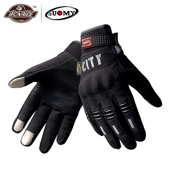 

suomy summer motorcycle gloves moto gloves breathable motocross racing motorbike riding full finger guantes for men women, Black