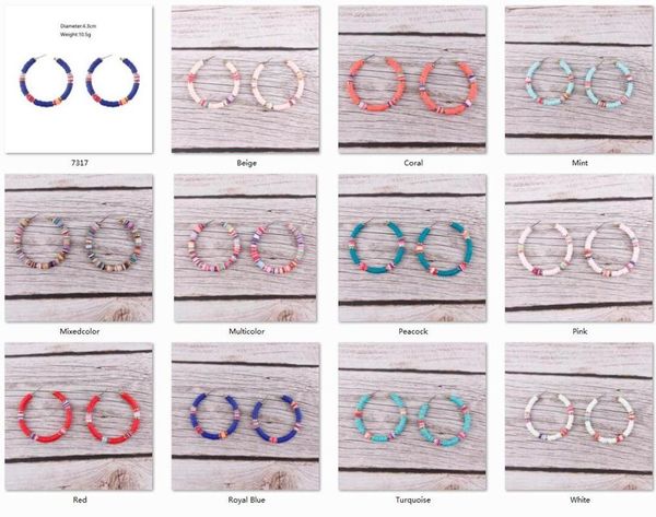 zwpon colorful bohemia polymer clay hoop earrings summer fashion soft ceramic circle wafer hollow hoop earrings for woman, Golden;silver
zwpon colorful bohemia polymer clay hoop earrings summer fashion soft ceramic circle wafer hollow hoop earrings for woman, Golden;silver