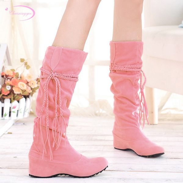 chainingyee forest style round toe nubuck knee high boots tassel black pink beige yellow green high-heeled women's riding boots
chainingyee forest style round toe nubuck knee high boots tassel black pink beige yellow green high-heeled women's riding boots