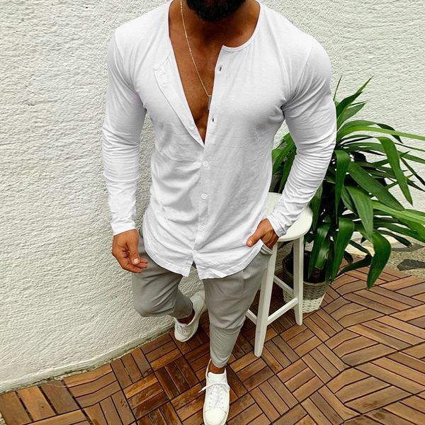 casual slim fit shirt men simple men's shirts blusa masculina long sleeve o-neck solid button cardigan blouse camisas hombre, White;black
casual slim fit shirt men simple men's shirts blusa masculina long sleeve o-neck solid button cardigan blouse camisas hombre, White;black
