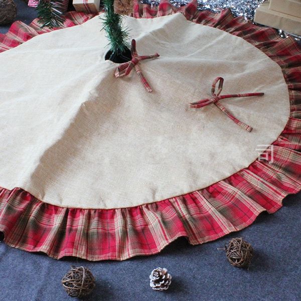 red lattices linen home mat bowknot patchwork christmas tree skirts ornament pad decoration festival party supplies 26 5zt hh
red lattices linen home mat bowknot patchwork christmas tree skirts ornament pad decoration festival party supplies 26 5zt hh