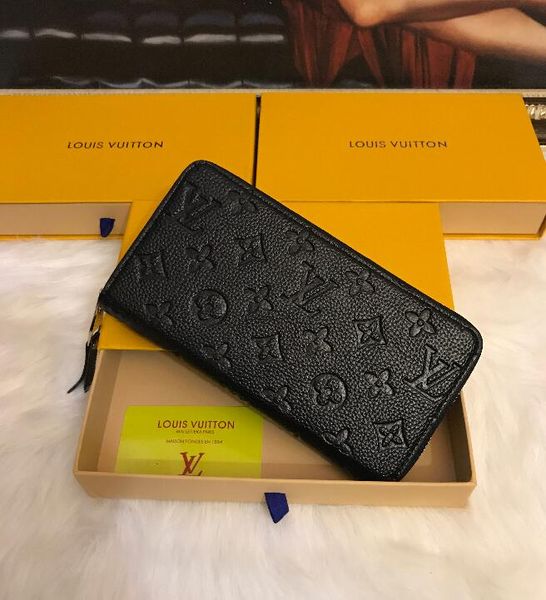 delivery fashion designer embossed clutch leather wallet fashion men and women long zip wallet, luxury business wallet, Red;black