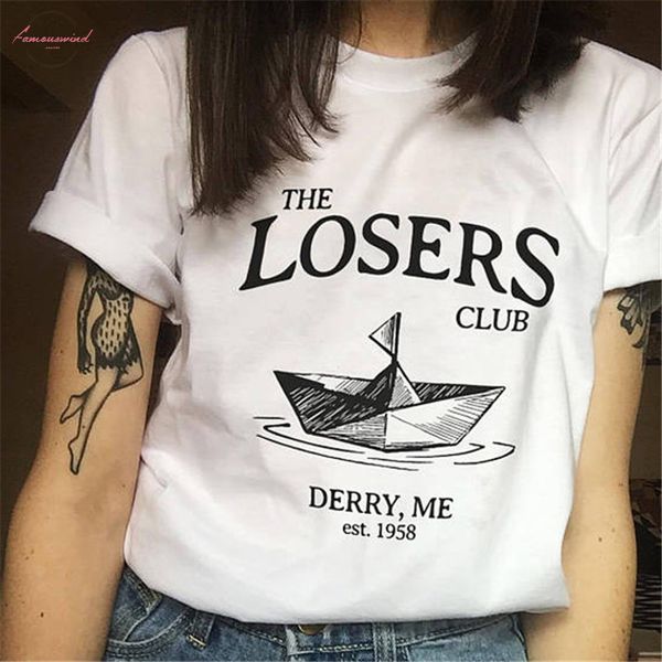 new fashion female short sleeve tee the losers club pennywise t shirt drop shipping good quality, White
new fashion female short sleeve tee the losers club pennywise t shirt drop shipping good quality, White
