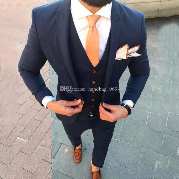 one button navy blue groom tuxedos peak lapel groomsmen mens suits wedding/prom/dinner blazer (jacket+pants+vest+tie) k154, Black;gray
one button navy blue groom tuxedos peak lapel groomsmen mens suits wedding/prom/dinner blazer (jacket+pants+vest+tie) k154, Black;gray