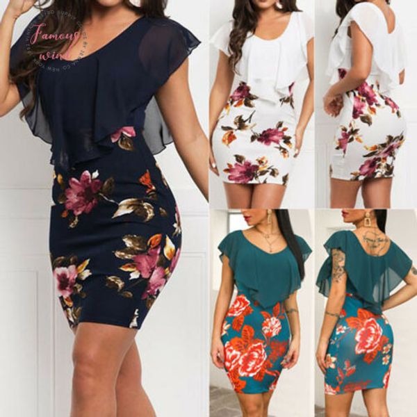 women summer ruffle sleeve print floral slim casual party cocktail short mini dress new drop shipping, Black;gray
women summer ruffle sleeve print floral slim casual party cocktail short mini dress new drop shipping, Black;gray