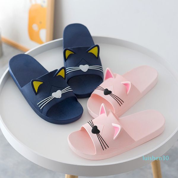 women home indoors slippers cartoon cat floor family shoes beach flat shoes platform bath slippers flip flops new 2019 l30, Black
women home indoors slippers cartoon cat floor family shoes beach flat shoes platform bath slippers flip flops new 2019 l30, Black