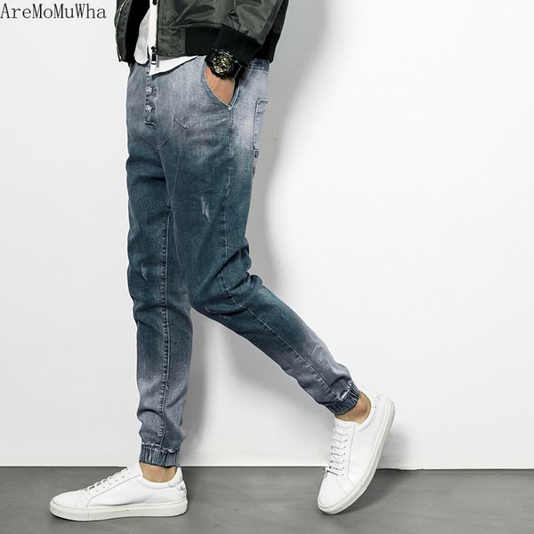 aremomuwha 2019 summer new men's elastic waist jeans beam pants large size tide fat feet pants man jeans men skinny qx1029, Blue
aremomuwha 2019 summer new men's elastic waist jeans beam pants large size tide fat feet pants man jeans men skinny qx1029, Blue