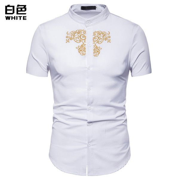 men's casual shirts ffxzsj 2021 fashion standing collar short sleeve shirt slim fit business brand soft comfort, White;black
men's casual shirts ffxzsj 2021 fashion standing collar short sleeve shirt slim fit business brand soft comfort, White;black