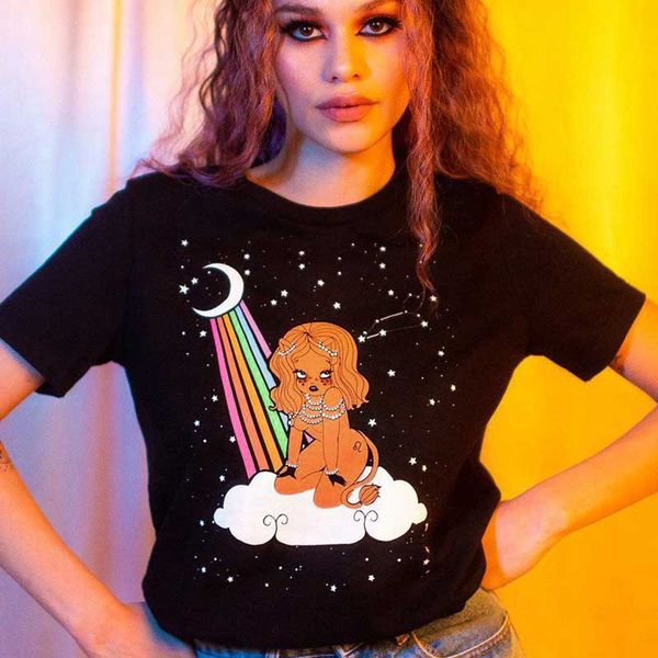 women harajuku graphic t shirt cartoon virgo leo printed tee tumblr street short sleeve casual cute summer t shirt female, White
women harajuku graphic t shirt cartoon virgo leo printed tee tumblr street short sleeve casual cute summer t shirt female, White