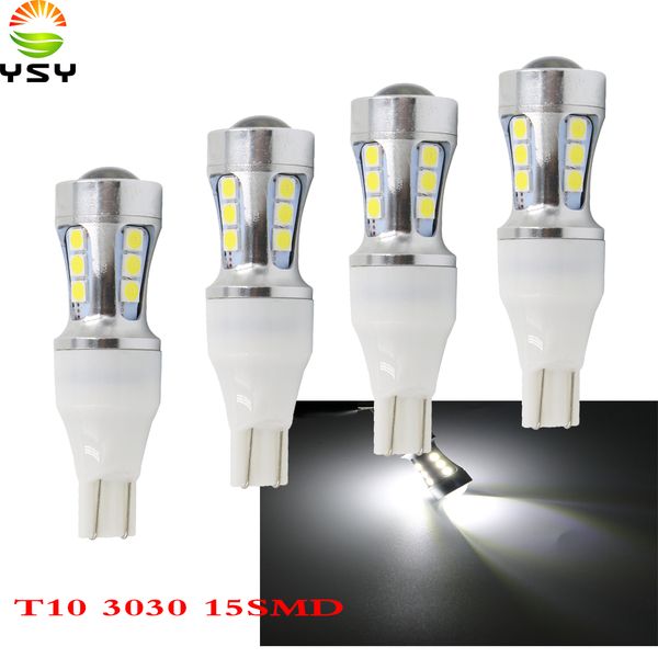 ysy 4pcs new t10 bulbs interior emitter led drl 194 w5w car lamps external auto lights 15-smd 3030 white 12v
ysy 4pcs new t10 bulbs interior emitter led drl 194 w5w car lamps external auto lights 15-smd 3030 white 12v