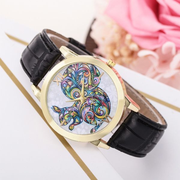 couple quartz watch business casual style multi-color squirrel animal printed pu band strap wristwatch, Slivery;brown
couple quartz watch business casual style multi-color squirrel animal printed pu band strap wristwatch, Slivery;brown