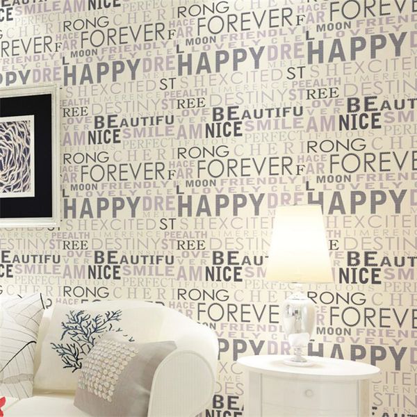 simple modern english letter wallpaper 3d nonwovens wall paper living room bedroom tv background wall children room
simple modern english letter wallpaper 3d nonwovens wall paper living room bedroom tv background wall children room