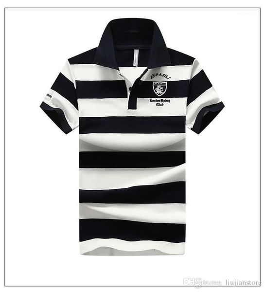 polo fashion lapel neck short sleeve tees casual striped mens tees summer designer embroidery, White;black
polo fashion lapel neck short sleeve tees casual striped mens tees summer designer embroidery, White;black