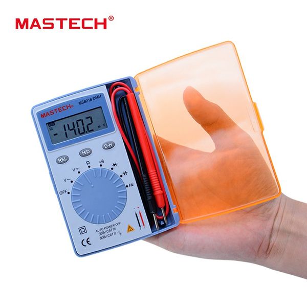 

mastech ms8216 mini digital multimeter ac/dc voltage 4000 counts autoranging dmm tester detector with diode data hold