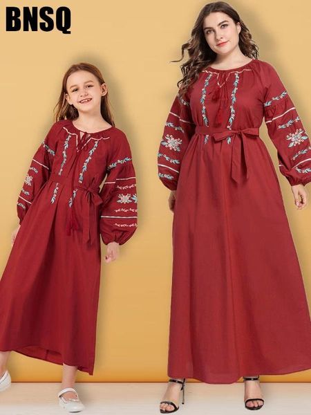 embroidery maxi dress muslim abaya floral tassels children's wear family matching outfits kimono long robes eid ramadan islamic, Red
embroidery maxi dress muslim abaya floral tassels children's wear family matching outfits kimono long robes eid ramadan islamic, Red