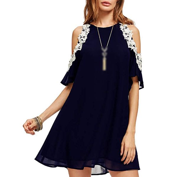 loose women dress lace crochet daily cold shoulder swing short summer crew neck solid shopping party chiffon casual, Black;gray
loose women dress lace crochet daily cold shoulder swing short summer crew neck solid shopping party chiffon casual, Black;gray