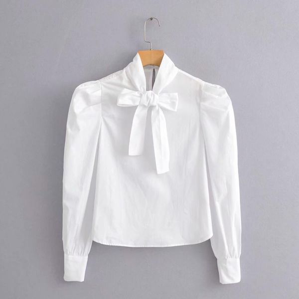 new 2020 women fashion bow tied collar puff sleeve casual white blouse retro women chic shirts business chemise ls6192
new 2020 women fashion bow tied collar puff sleeve casual white blouse retro women chic shirts business chemise ls6192