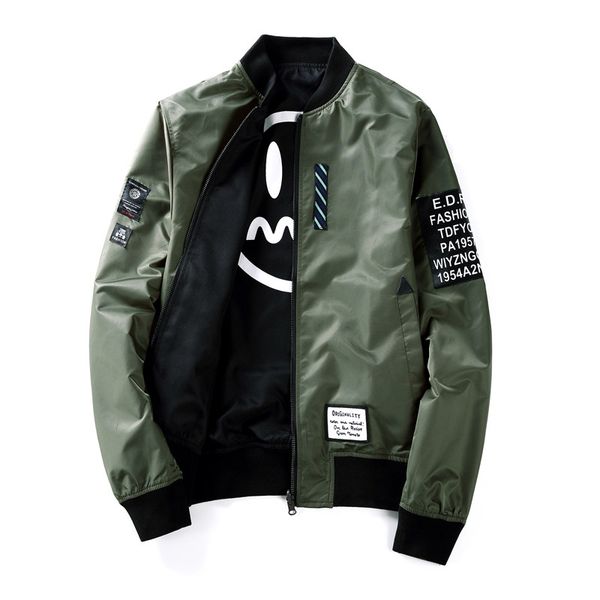 2018 autumn and winter new street style trend fashion two sides wear jacket men's casual baseball jacket european size, Black;brown
2018 autumn and winter new street style trend fashion two sides wear jacket men's casual baseball jacket european size, Black;brown