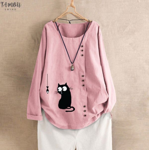 womens blouses long sleeve cotton linen kaftan ladies baggy cat print shirt blusaa mujer kimonos mujer moda 2020, White
womens blouses long sleeve cotton linen kaftan ladies baggy cat print shirt blusaa mujer kimonos mujer moda 2020, White
